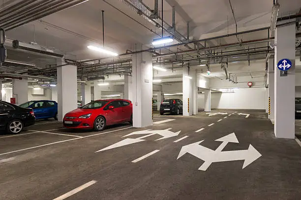 underground garage in business house in centre of town dubrovnik in croatia