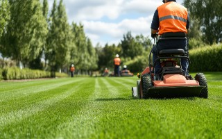crew maintaining property for building maintenance services