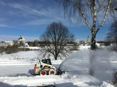 commercial snow plowing services