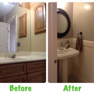2pc bath before after