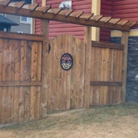 gate pic 3. Wood gate installation Calgary