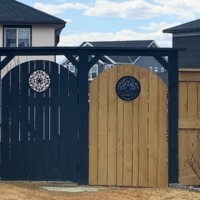 gate pic 5. Wood gate installation Calgary