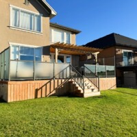 lyalta deck after. Before and after deck restoration in Calgary backyard
