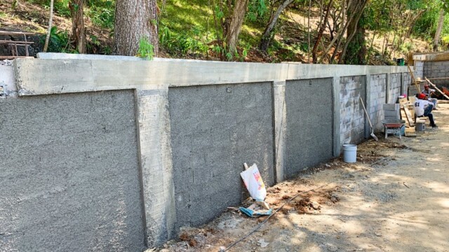 retaining wall progress pic 2